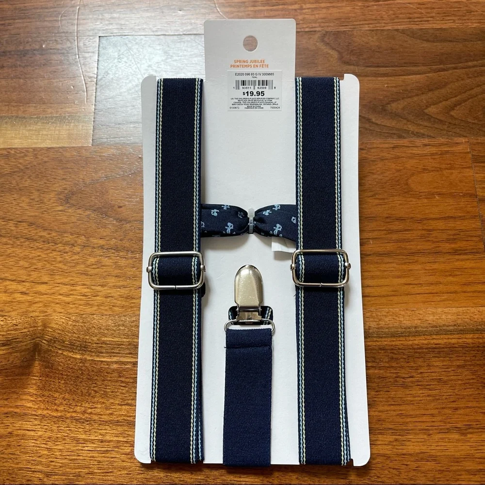 Gymboree Bow Tie and Suspenders Set in Spring Jubilee Size 6-8